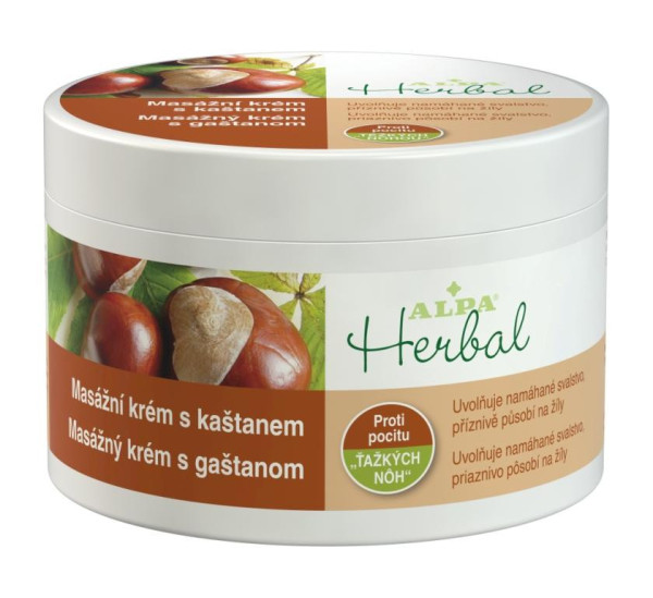 Alpa Herbal Krém masažní s kaštanem 250ml