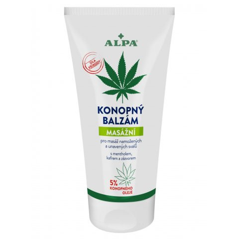 Alpa Balzám Konopný masážní s konopným olejem 150ml