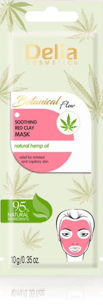 Delia Cosmetic  Maska pleťová zklidňující s konopím a červeným jílem 10g
