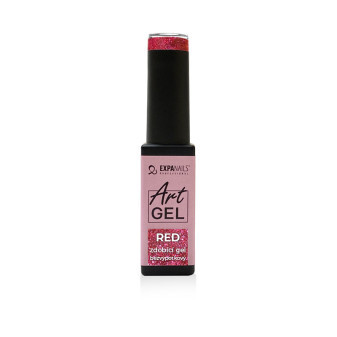 Expa Nails Art gel 005- Red glitter 6ml zdobička