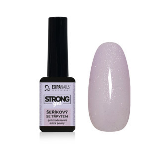 Expa Nails Strong gel modelovací 11ml Šeříkový se třpytem