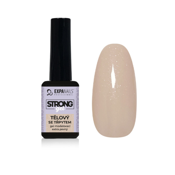 Expa Nails Strong gel modelovací 11ml Tělový se třpytem