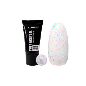 Expa Nails Poly Akrygel v tubě Čirý se třpytem 30g