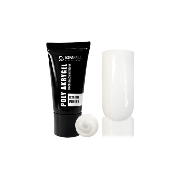 Expa Nails Poly Akrygel v tubě Extreme White 15g