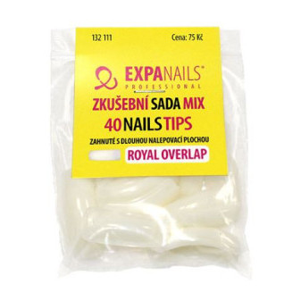 Expa Nails Nehtové tipy Royal Overlap zahnuté Zkušební sada 40ks