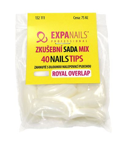 Expa Nails Nehtové tipy Royal Overlap zahnuté Zkušební sada 40ks