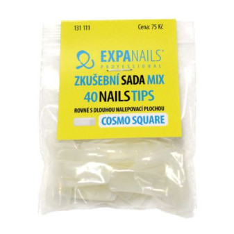 Expa Nails Nehtové tipy Cosmo Square rovné Zkušební sada 40ks