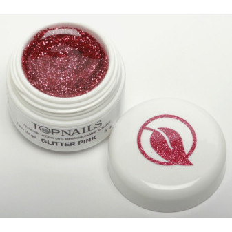Topnails UV Gel barevný Glitter 5g Pink
