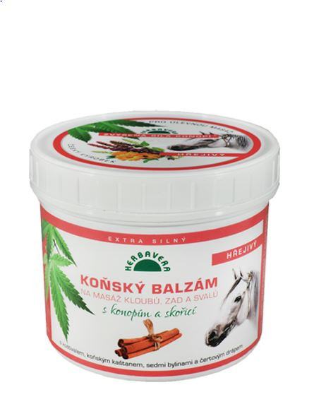 HERBAVERA Balzám Koňský s konopím a skořicí hřejivý 500ml