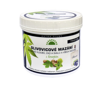 HERBAVERA Mazání Slivovicové s konopím 500ml