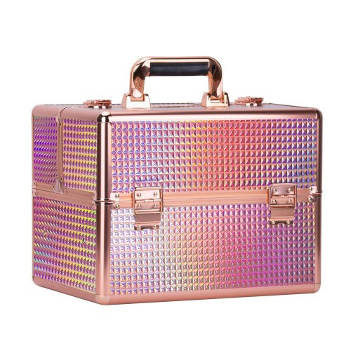 Kufr kosmetický XL K105-9H Rose gold