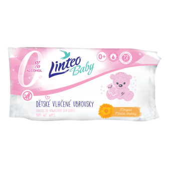 Linteo Ubrousky Baby Vlhčené 72 ks