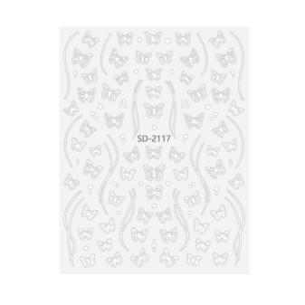 Obtisky samolepící Motýl bílý SD-2117