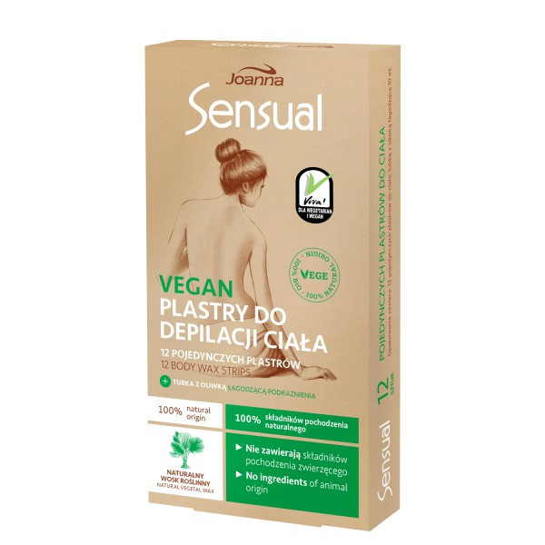 Joanna Sensual VEGAN náplasti depilační na tělo 12ks