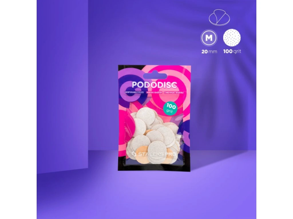 Staleks Pododisk Pro Pilník bílý M hrubost 100