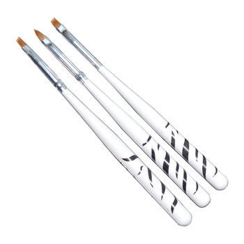Štětec na gel sada zebra 3ks