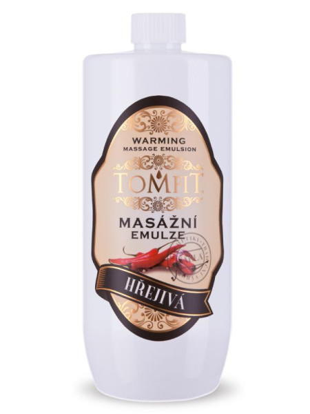 TOMFIT Masážní emulze hřejivá 1l